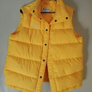 Vintage mens yellow Columbia vest
